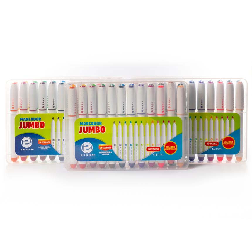 Marcador Jumbo 4.9mm Benma 24 colores