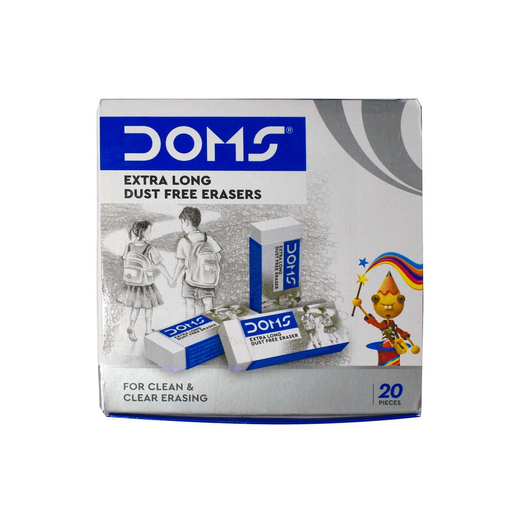 Borrador Blanco Grande DOMS cajita de 20pcs
