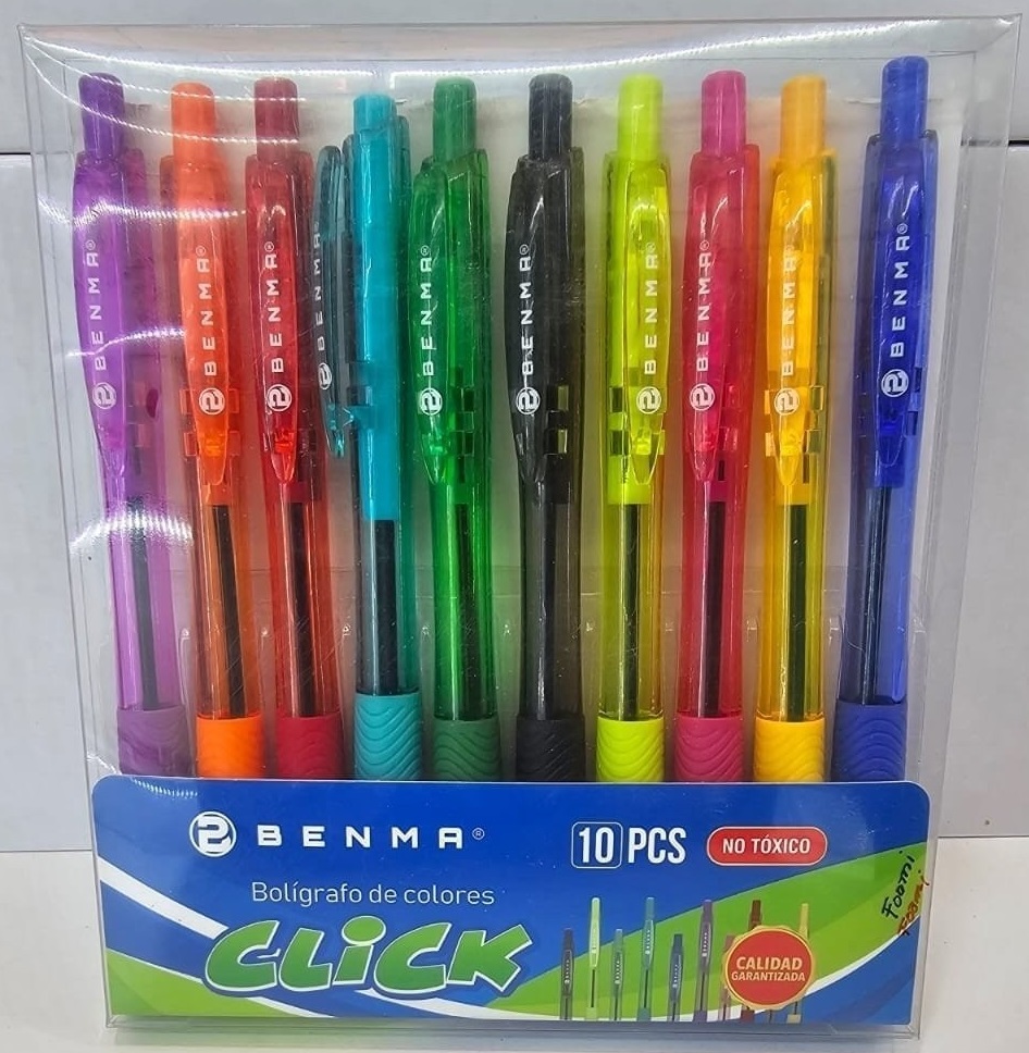 Boligrafo de colores retractiles benma