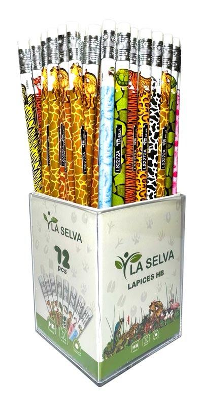 Lapiz negro la selva diseño animales 72 pcs