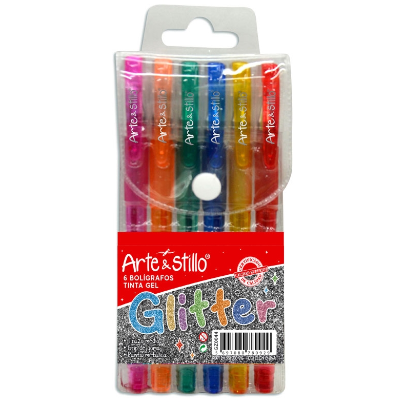Boligrafo brillo de 6 colores semi gel (OFERTA)