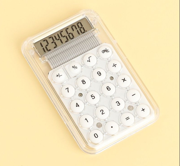 Calculadora comercial MINI de color transparentes KK-1020