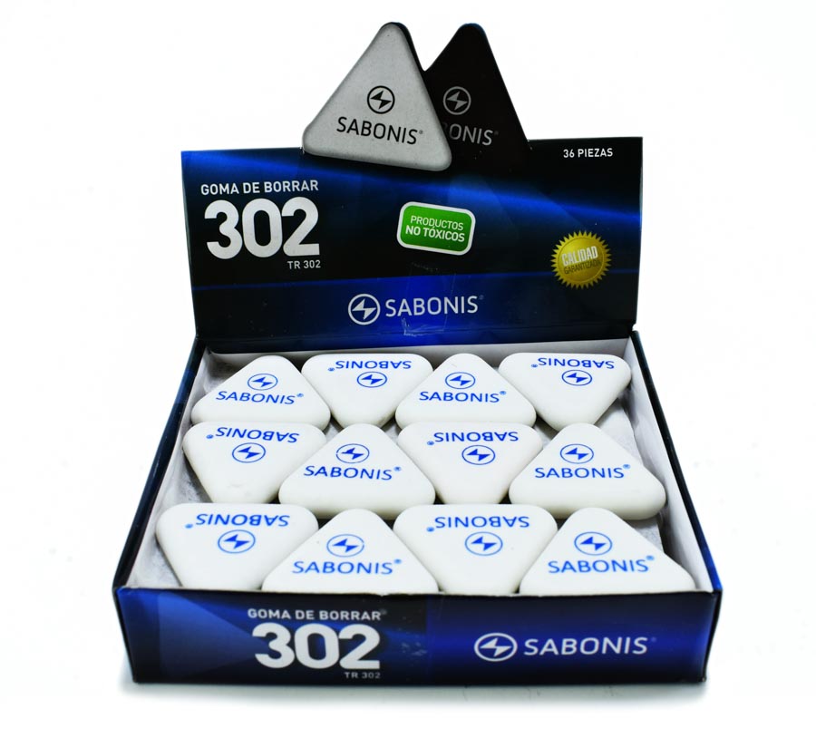 Borrador triangular 302 pequeño blanco Sabonis 36pcs