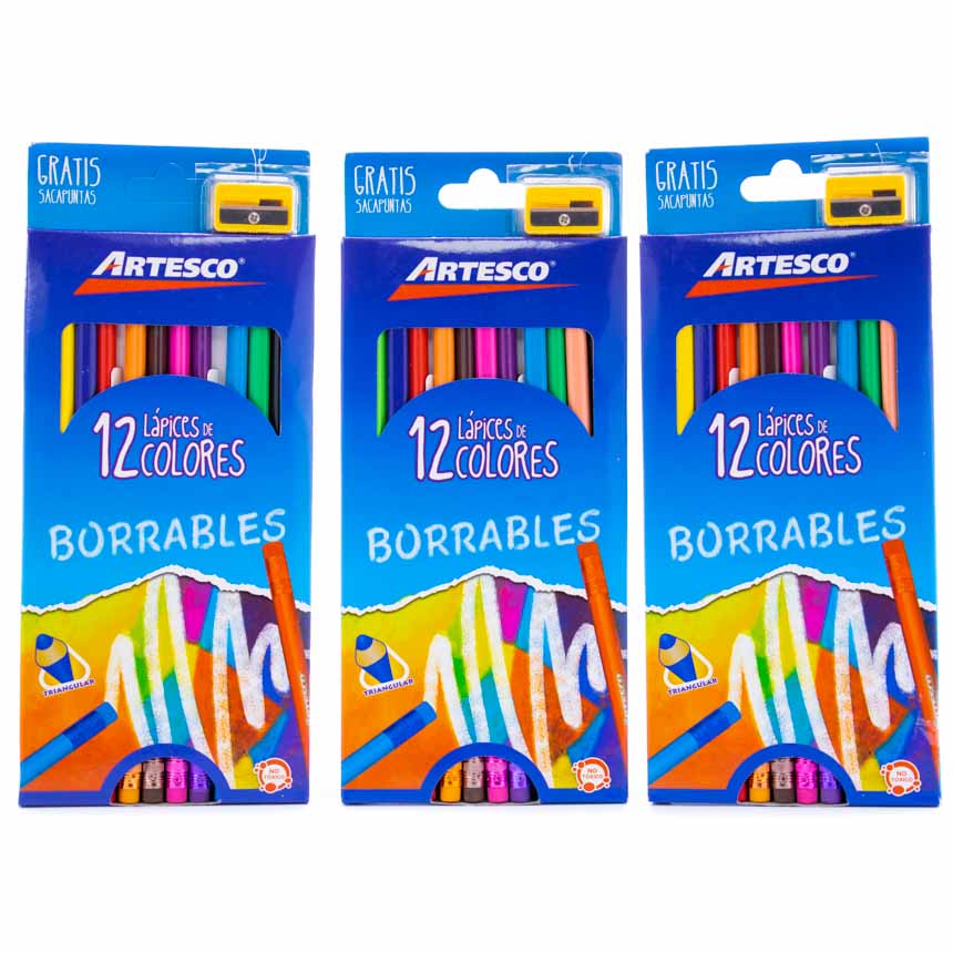 Color Largo BORRABLE Artesco 12 Colores