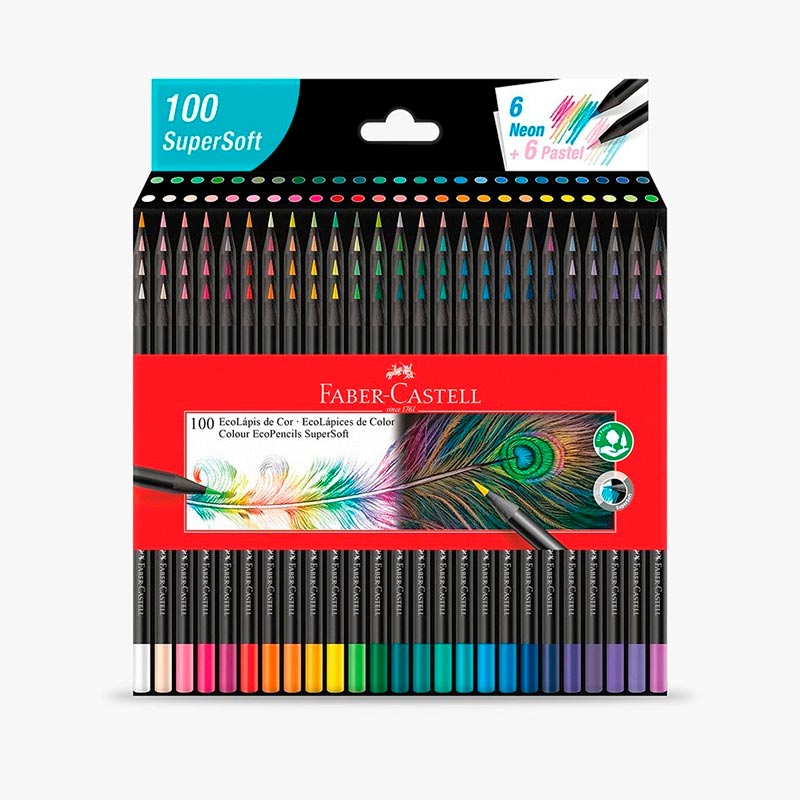 Color largo redondo Faber Castell 100 colores SUPER SOFT