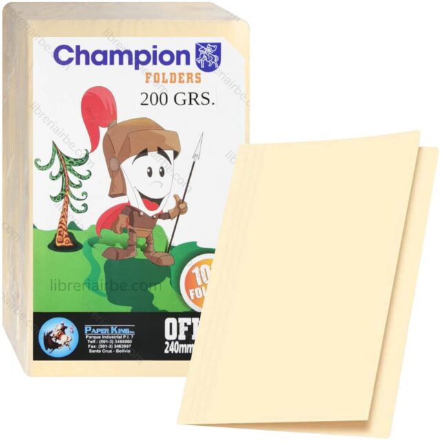 Folder Amarillo Champion Paper King CARTA 200grs. 100pcs.