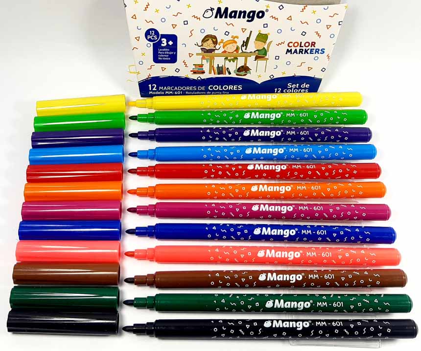 Marcador Escolar MANGO 12 COLORES