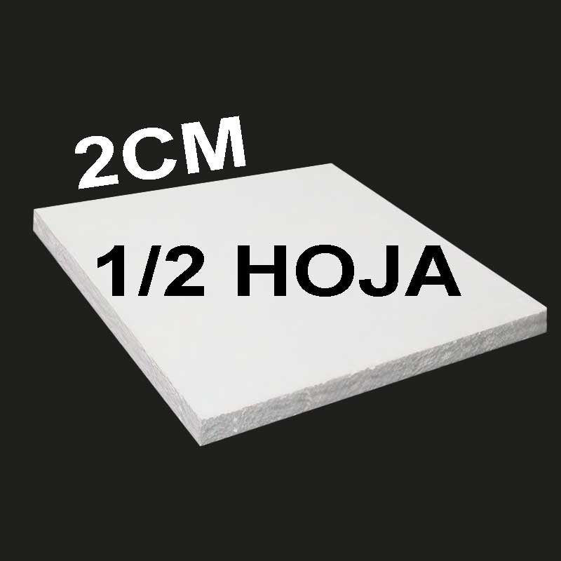 Plastoformo media hoja de 2cm, 50x50cm 50pcs