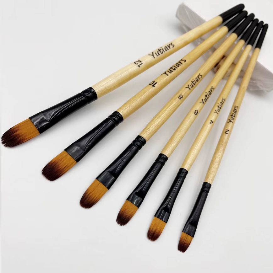 Pincel lengua de gato negro MARKO 6pcs
