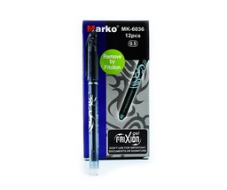 [MK-6036-NE] Boligrafo Borrable Marko 12PCS Economico (Negro)