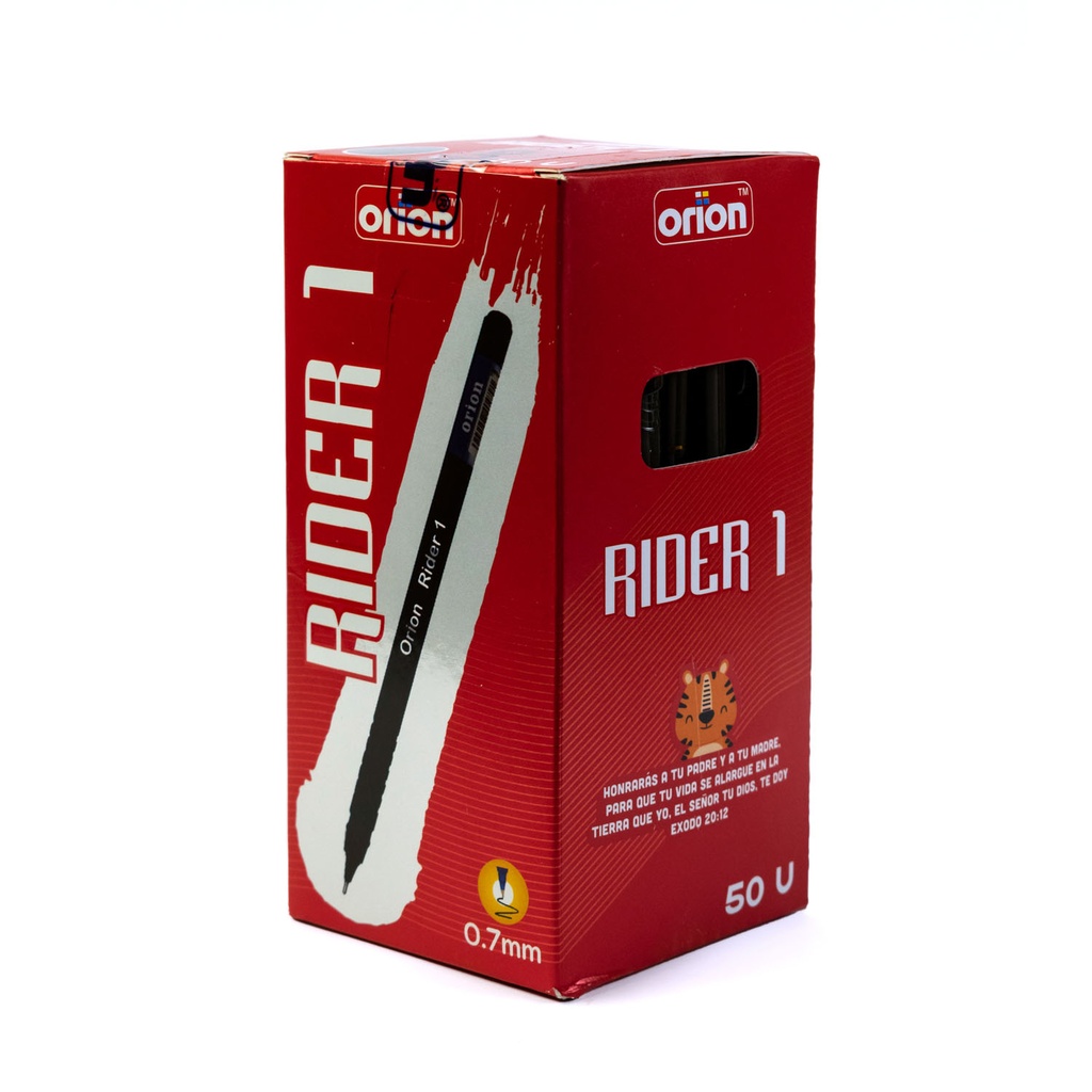 Boligrafo Rider 1 0.7mm Orion 50 pcs
