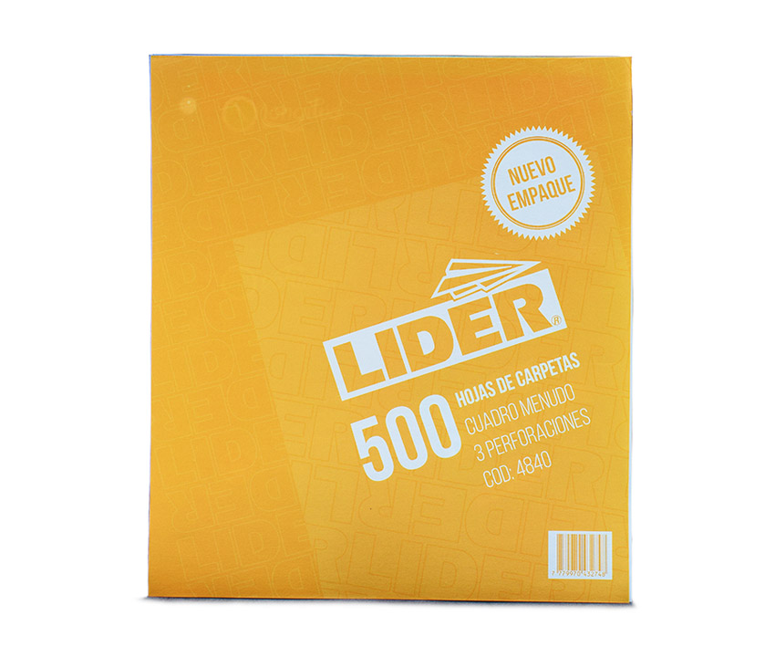 Hojas de carpeta Lider 500hjs