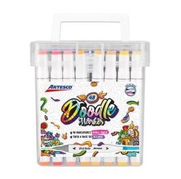 Marcador Artesco touch de 48 estuche rigido