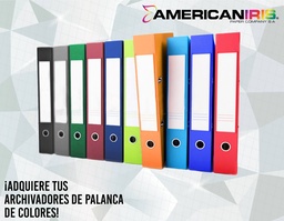 Archivador palanca Oficio American Iris 4PCS solo Negro