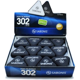 [TR302NG] Borrador triangular 302 pequeño Negro Sabonis 36pcs