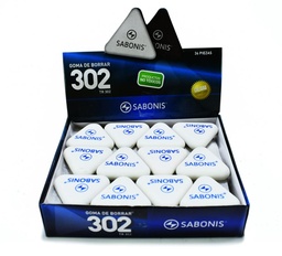 [TR302BL] Borrador triangular 302 pequeño blanco Sabonis 36pcs