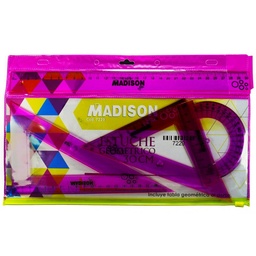 [7229-7228-8512-7231] Estuche geometrico c/cierre madison 30cm