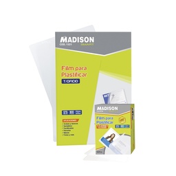 [1531] Film Para plastificar 175 micras 234x350mm Madison 100pcs T/Oficio