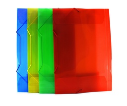 [FD-01-CA] Folder Plástico con liga CARTA de 12pcs surtido