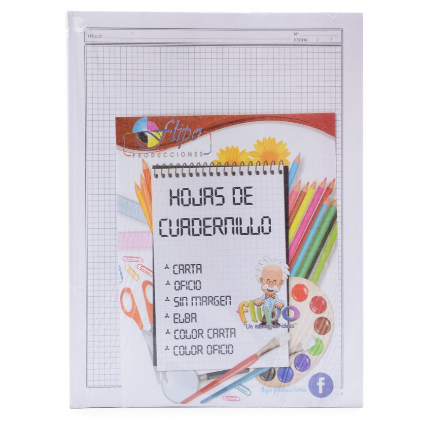 Hojas cuadernillo Elba carta Flipo(100 Paquetitos de 5 hojas)