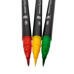[B755/BA12] Marcador Punta Pincel Acuarelado BENMA 12 colores
