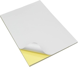 [ADH-BR-OF-33] Papel adhesivo BRILLO oficio 80grs 100pcs