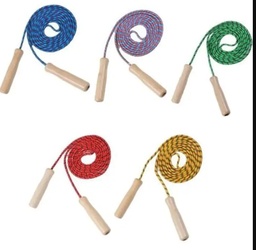 [SOG-1] Soga/cuerda saltar mango madera 10pcs