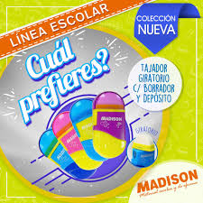 [7218] Tajador giratorio con borrador y deposito Madison 12pcs