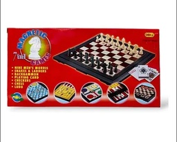 [AJ-9862A] Ajedrez Magnetic Games. serpiente y escalera, ludo, damas y naipe (7in1)