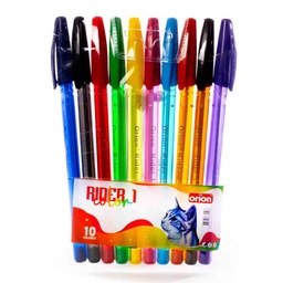 [RIDER] Boligrafo de colores RIDER Orion estuche 10 colores