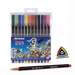 [7008501] Micropunta 0.3-0.4mm Fine Liner max 04 Artesco 12 colores
