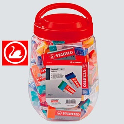 [1198/60] Borrador colores Legend frasco Stabilo 60PCS