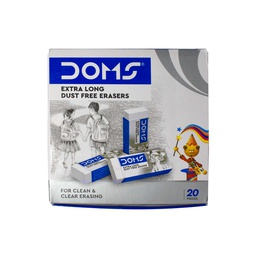 [3435] Borrador Blanco Grande DOMS cajita de 20pcs