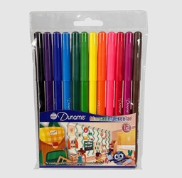 [DM-797-12] Marcador delgado de 12colores Dunamis escolar